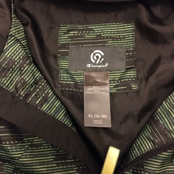 Champions Men Sweat Hoodies  Black /green - Picture 3 of 5